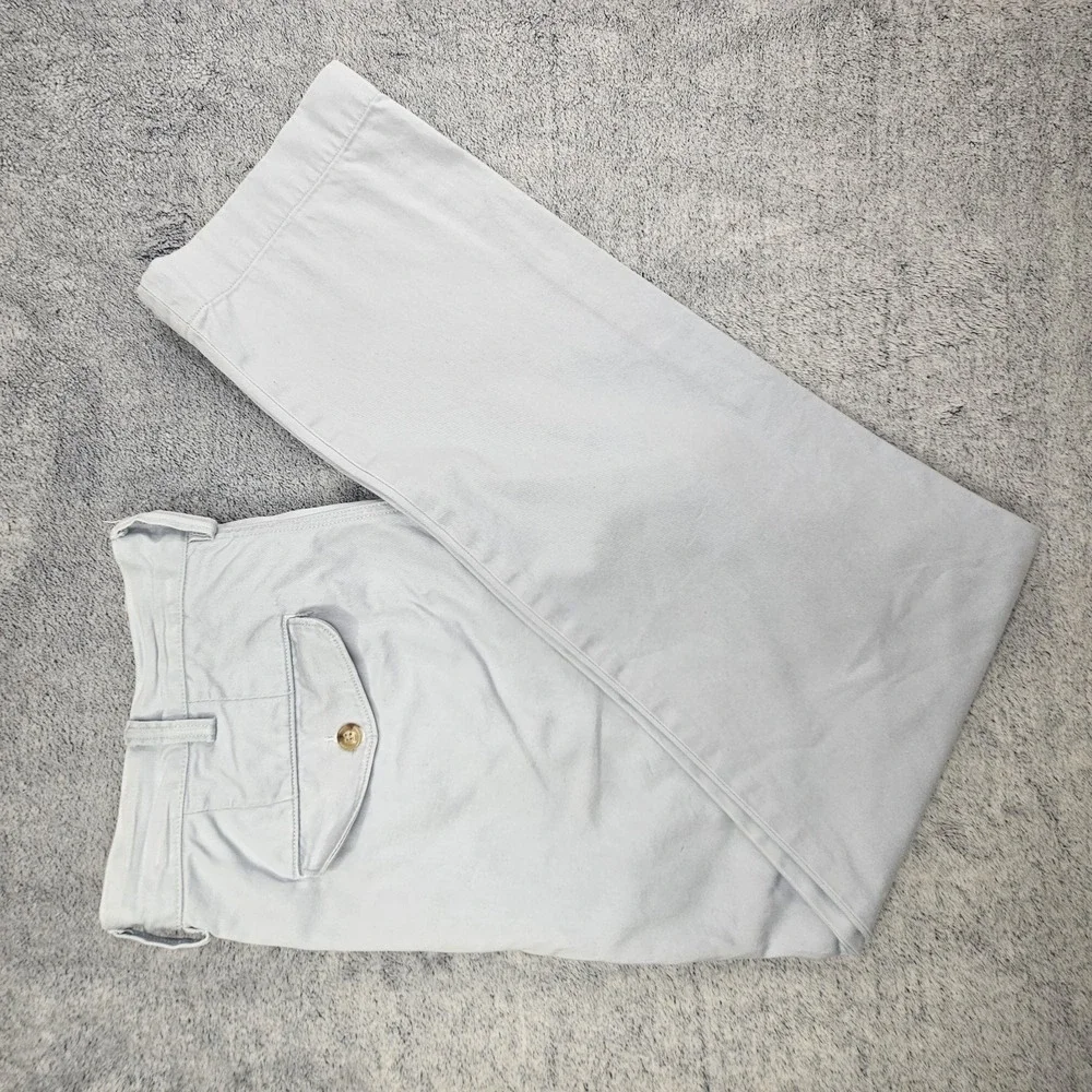 Vintage Polo Ralph Lauren Pants Mens 36x32 Straight Fit Chino Light Blue Cotton